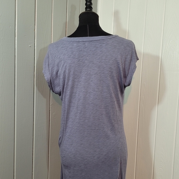 Anthropologie Velvet by Graham Spencer Small Gussie Side Tie Blue Slub Dress - Picture 6 of 15